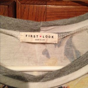 First Looks Tops - Grey white ladies tee First Looks Tops - Grey white ladies tee